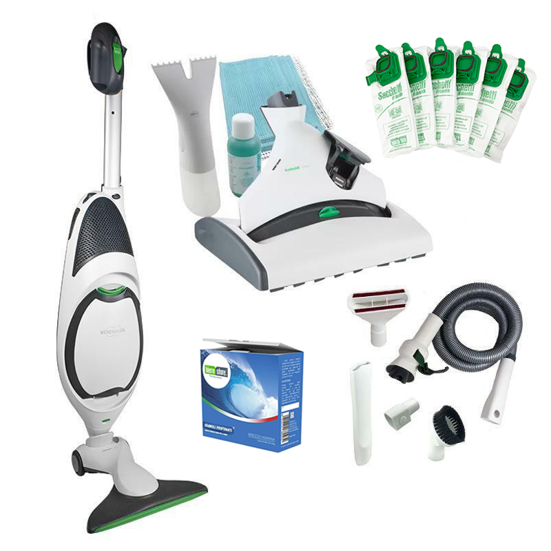 folletto vk150 rigenerato con pulilava SP 530, sacchetti e tubo flessibile